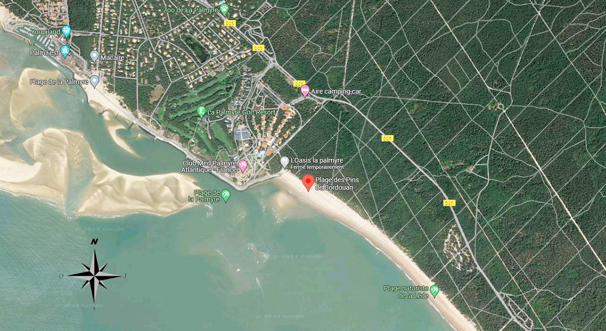 Plage Des Pins De Cordouan Situation