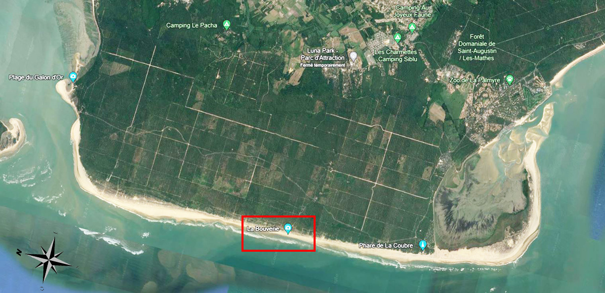 Plage La Bouverie Situation