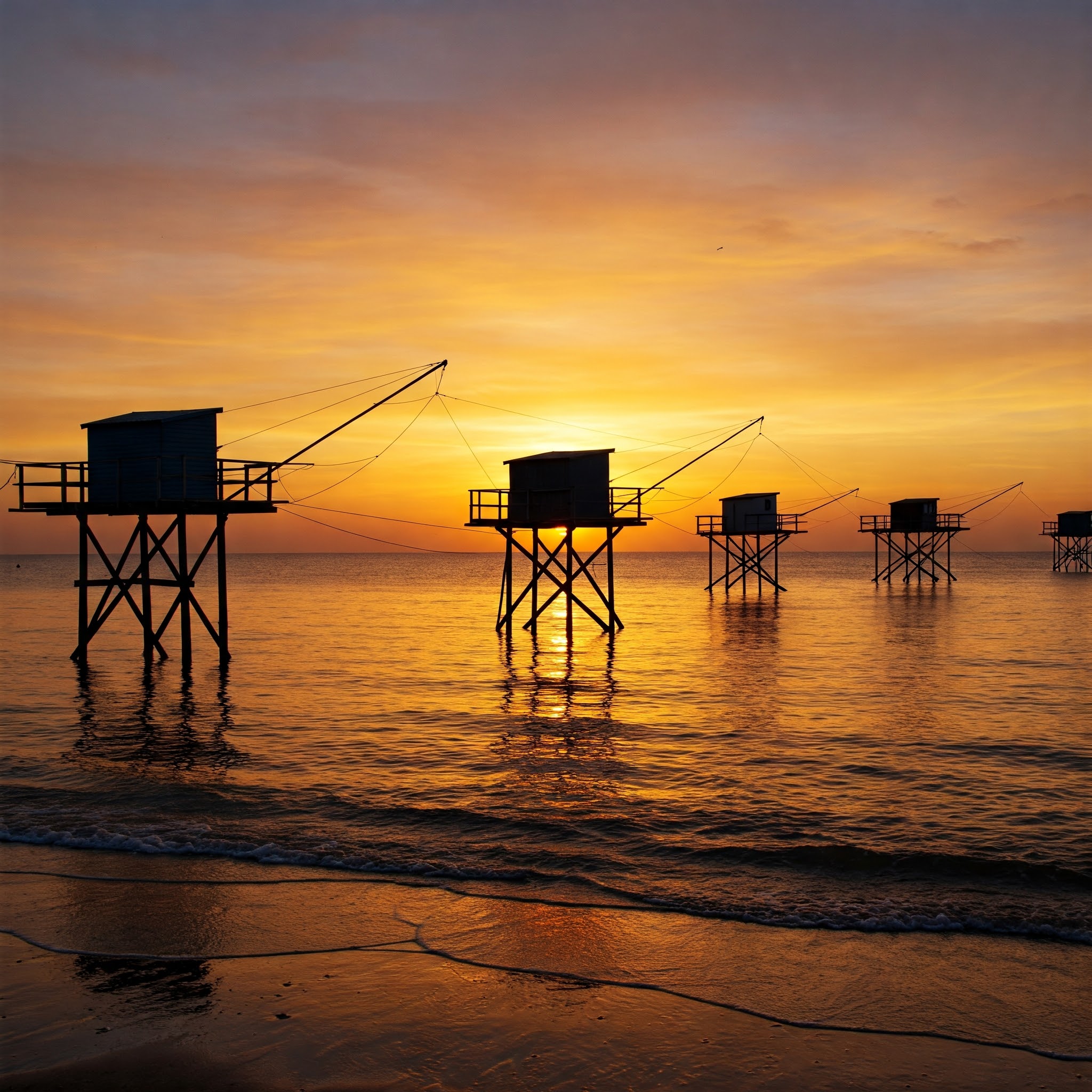Les carrelets, t&eacute;moins silencieux de la c&ocirc;te