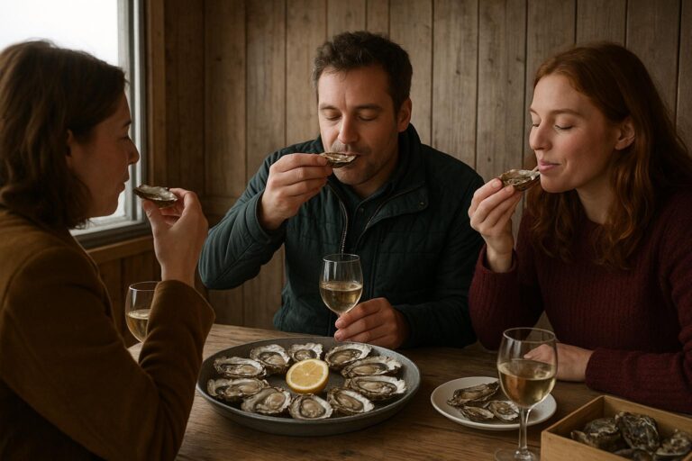 D&eacute;gustation huitres dans cabane ostr&eacute;icole autour de Royan