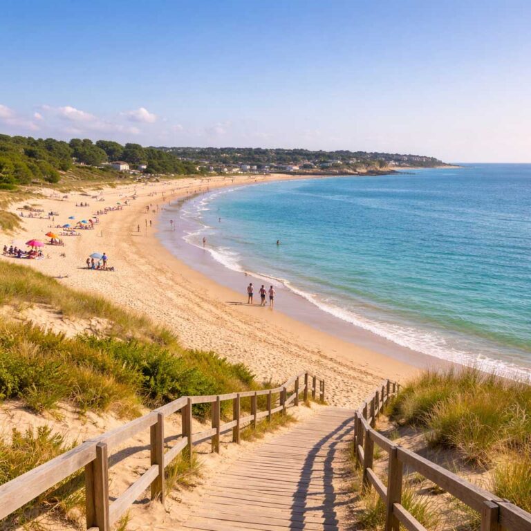 Grande plage de sable fin