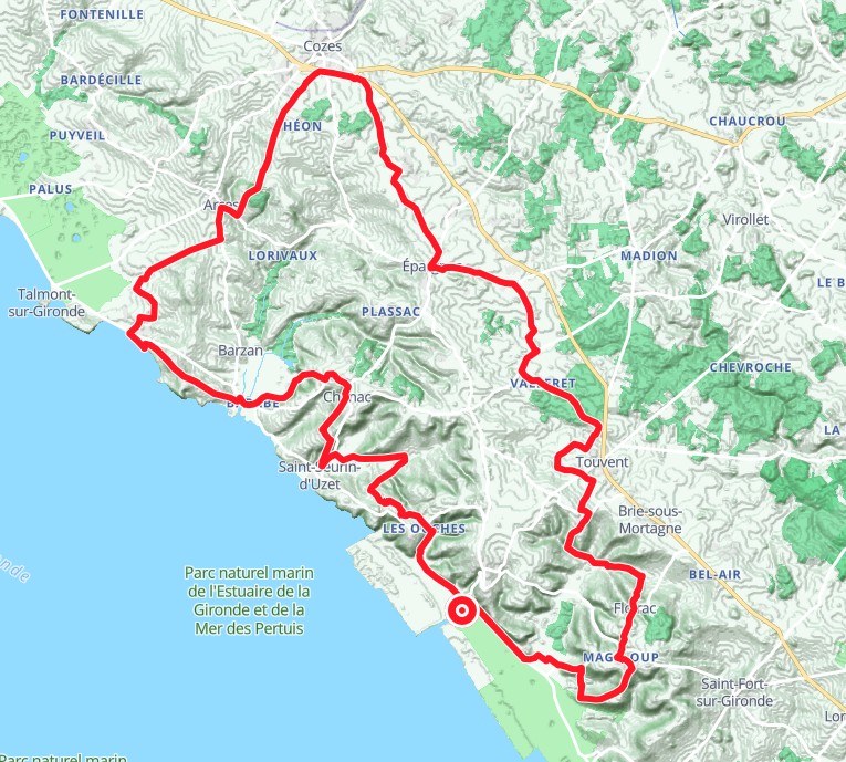 Ports d'estuaire et coteaux viticoles par Barzan Plage